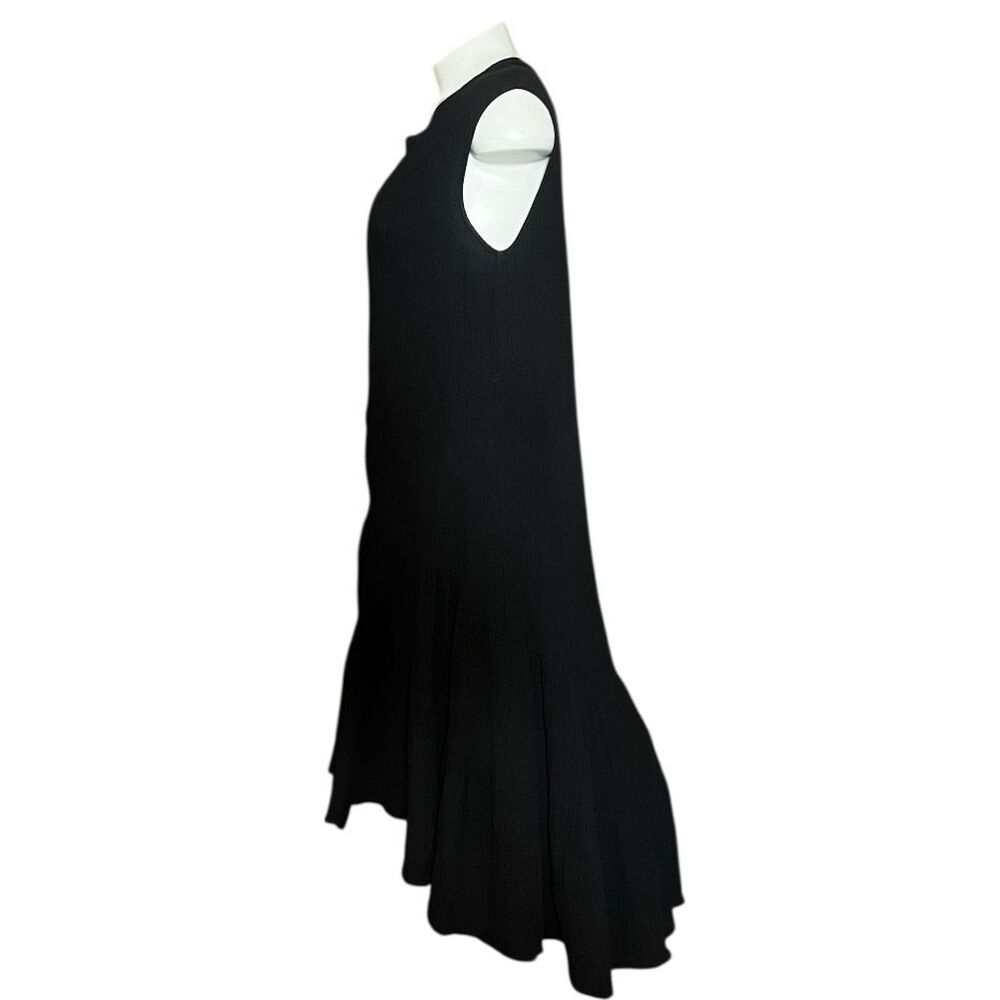 Anthropologie Drew Black Sleeveless Gauze Cotton Tiered Dress - Picture 3 of 8